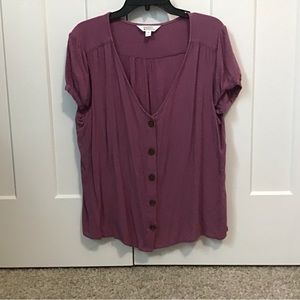 Purple Button Down Blouse